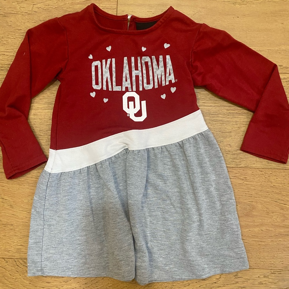 Oklahoma Long Sleeve Girls Dress 4T VGUC